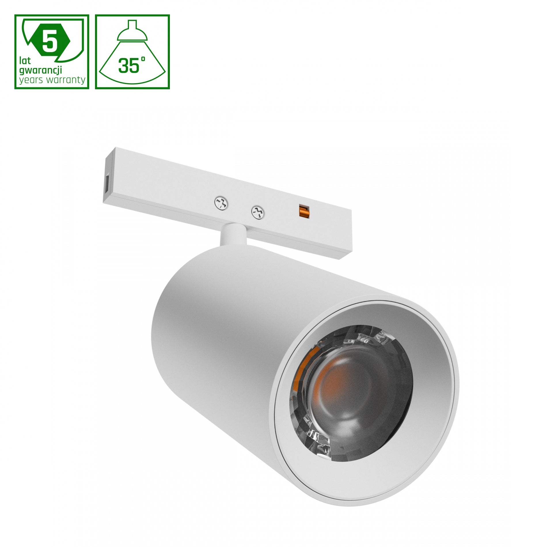 NANO SPOT LED Stromschienenstrahler 48V 5W 35° Warmweiß Weiß