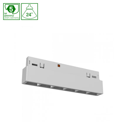 NANO GRID XS LED Stromschienenstrahler 48V 6W 24° Warmweiß Weiß blendfrei
