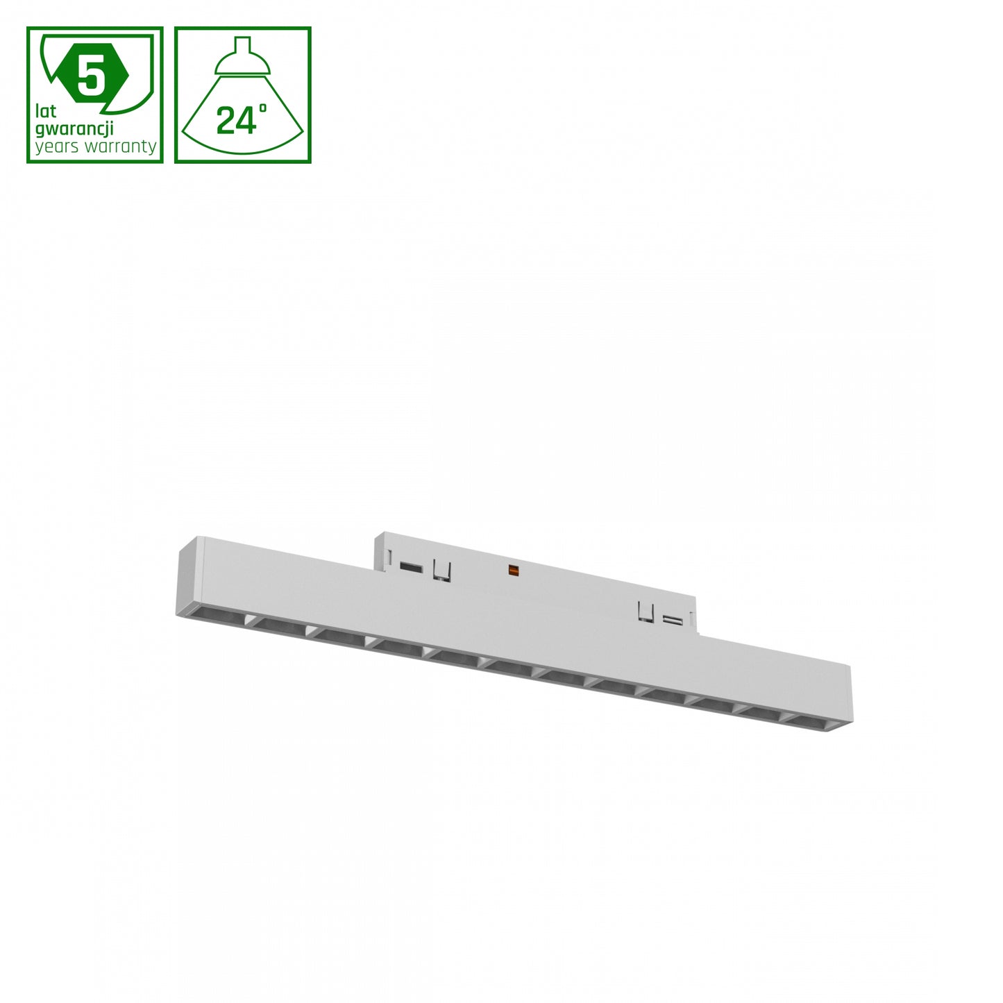 NANO GRID S LED Stromschienenstrahler 48V 12W 24° Warmweiß Weiß blendfrei