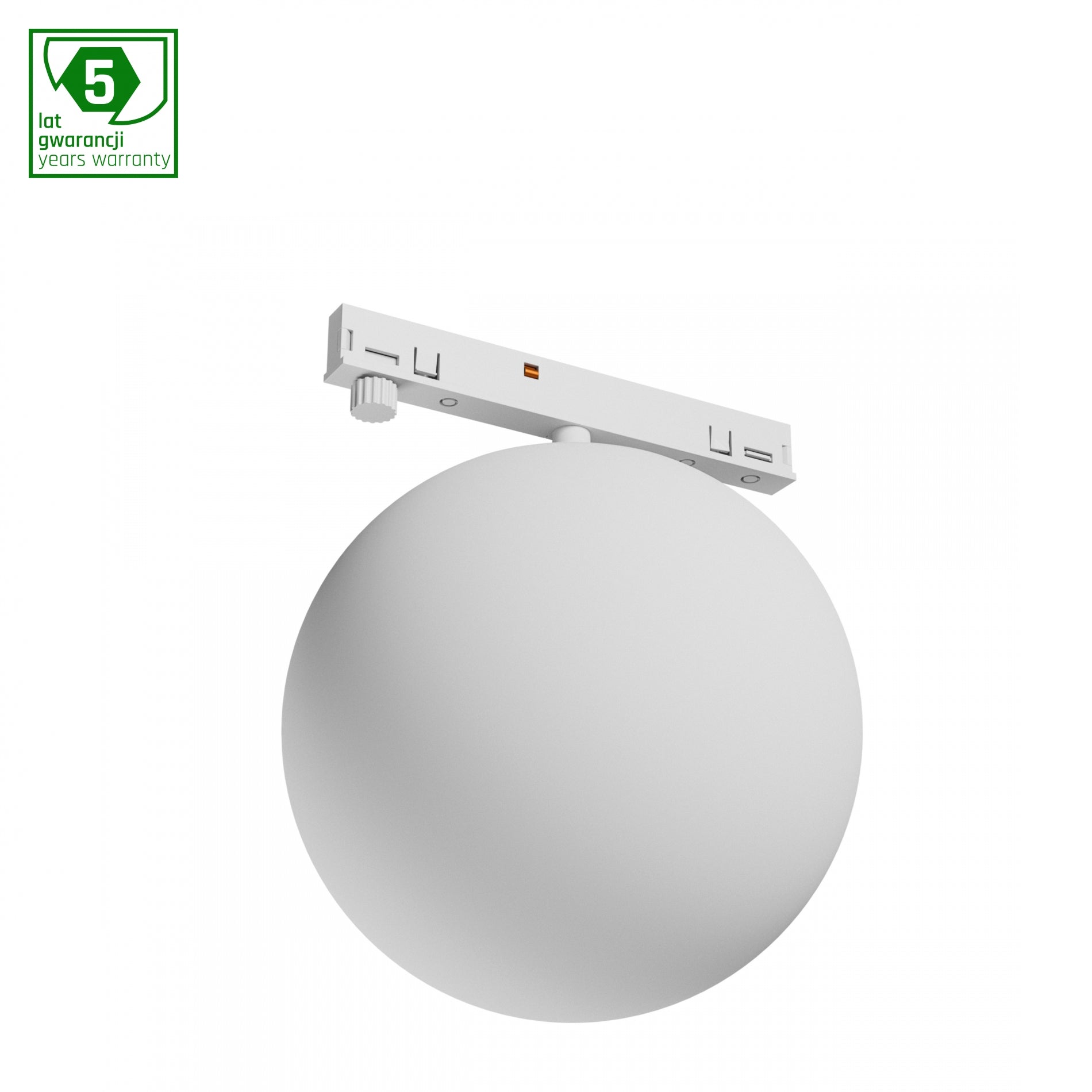 NANO GLOBE LED Stromschienenstrahler 48V 7W Warmweiß Weiß