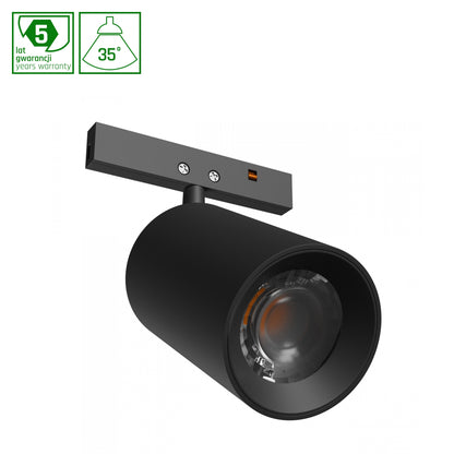 NANO SPOT LED Stromschienenstrahler 48V 5W 35° Warmweiß Schwarz