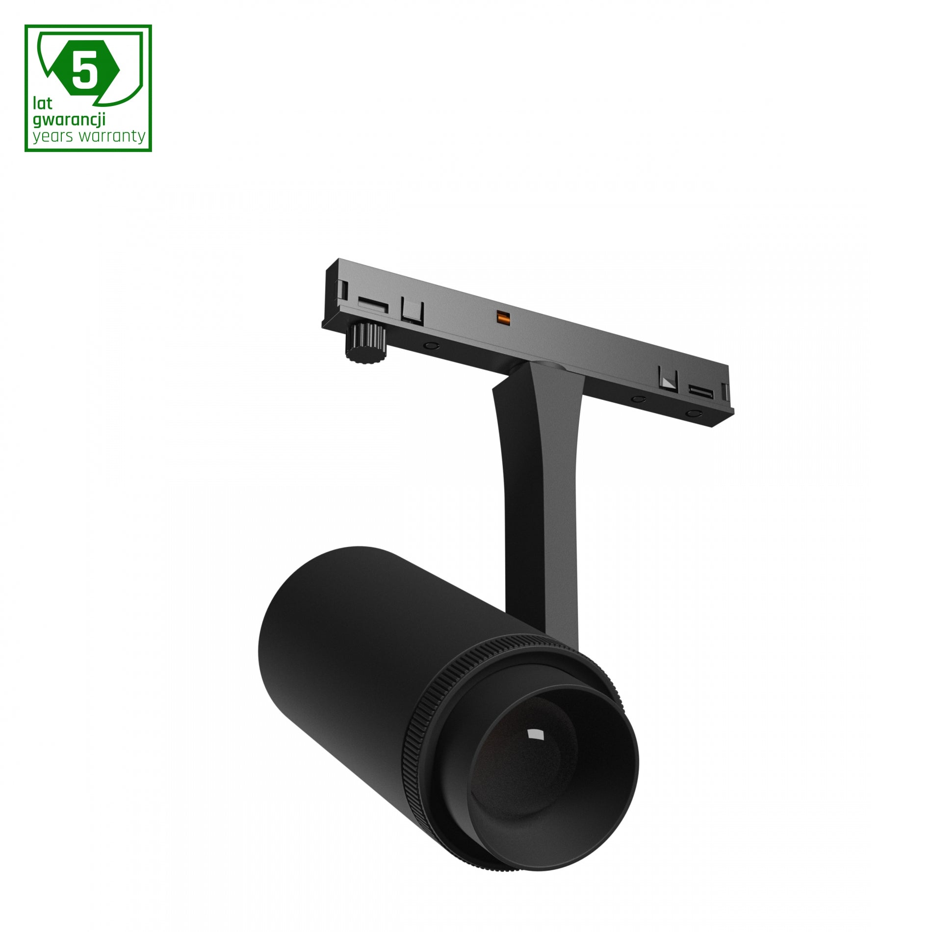 NANO SPOT ZOOM LED Stromschienenstrahler 48V 7W 45° Warmweiß Schwarz