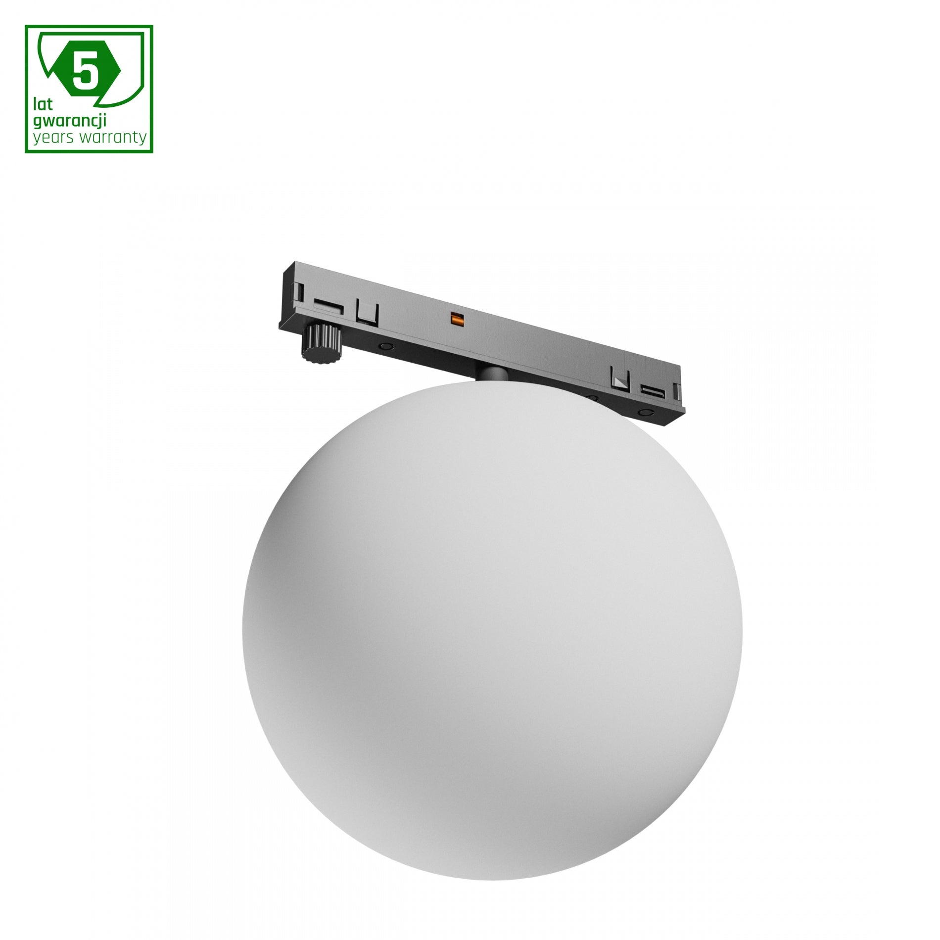 NANO GLOBE LED Stromschienenstrahler 48V 7W Warmweiß Schwarz