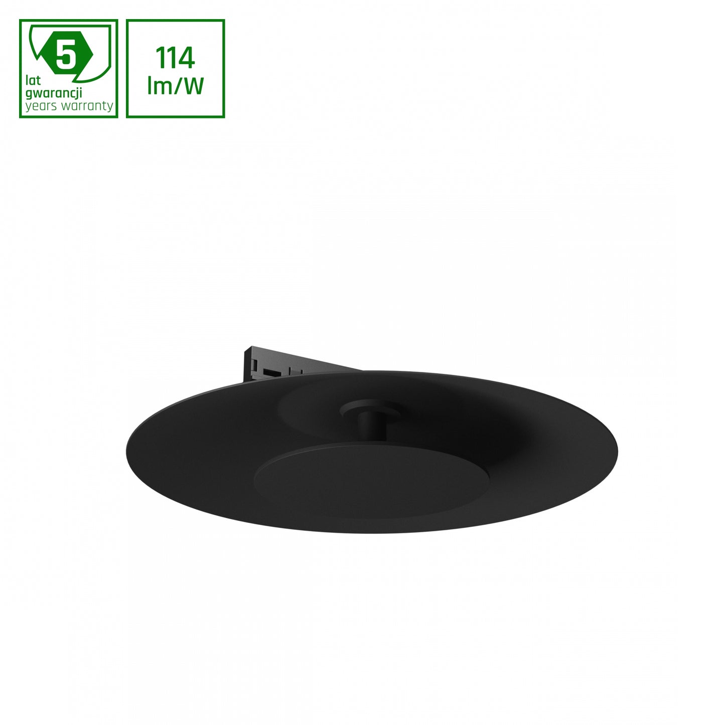 NANO SAUCER LED Stromschienenstrahler 48V 7W Warmweiß Schwarz