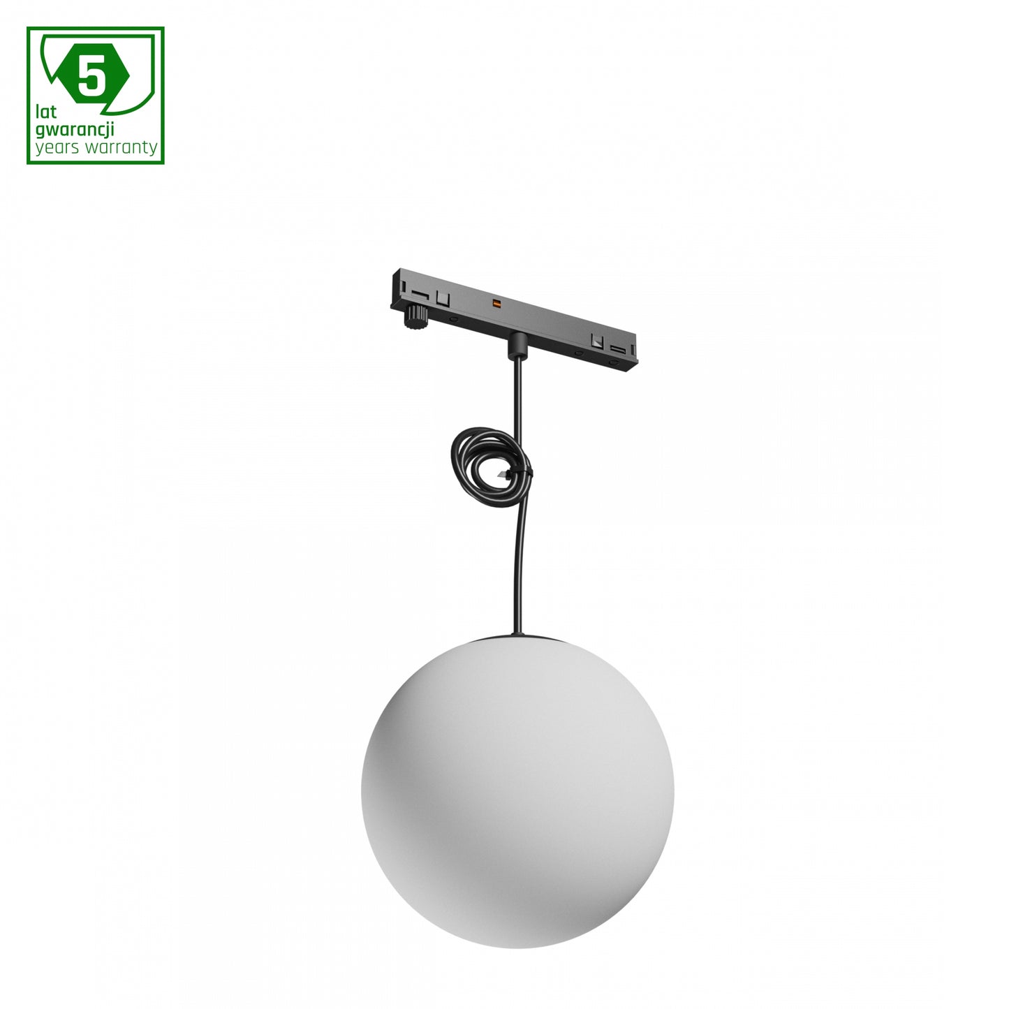NANO GLOBE P LED Stromschienenstrahler 48V 7W Warmweiß Schwarz