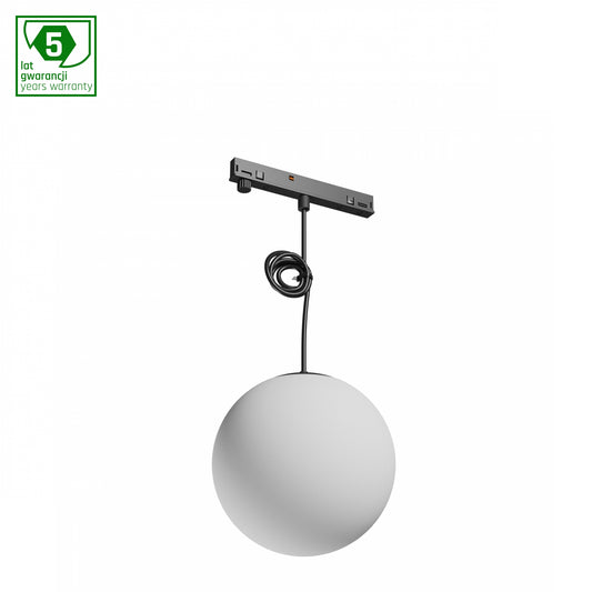 NANO GLOBE P LED Stromschienenstrahler 48V 7W Warmweiß Schwarz