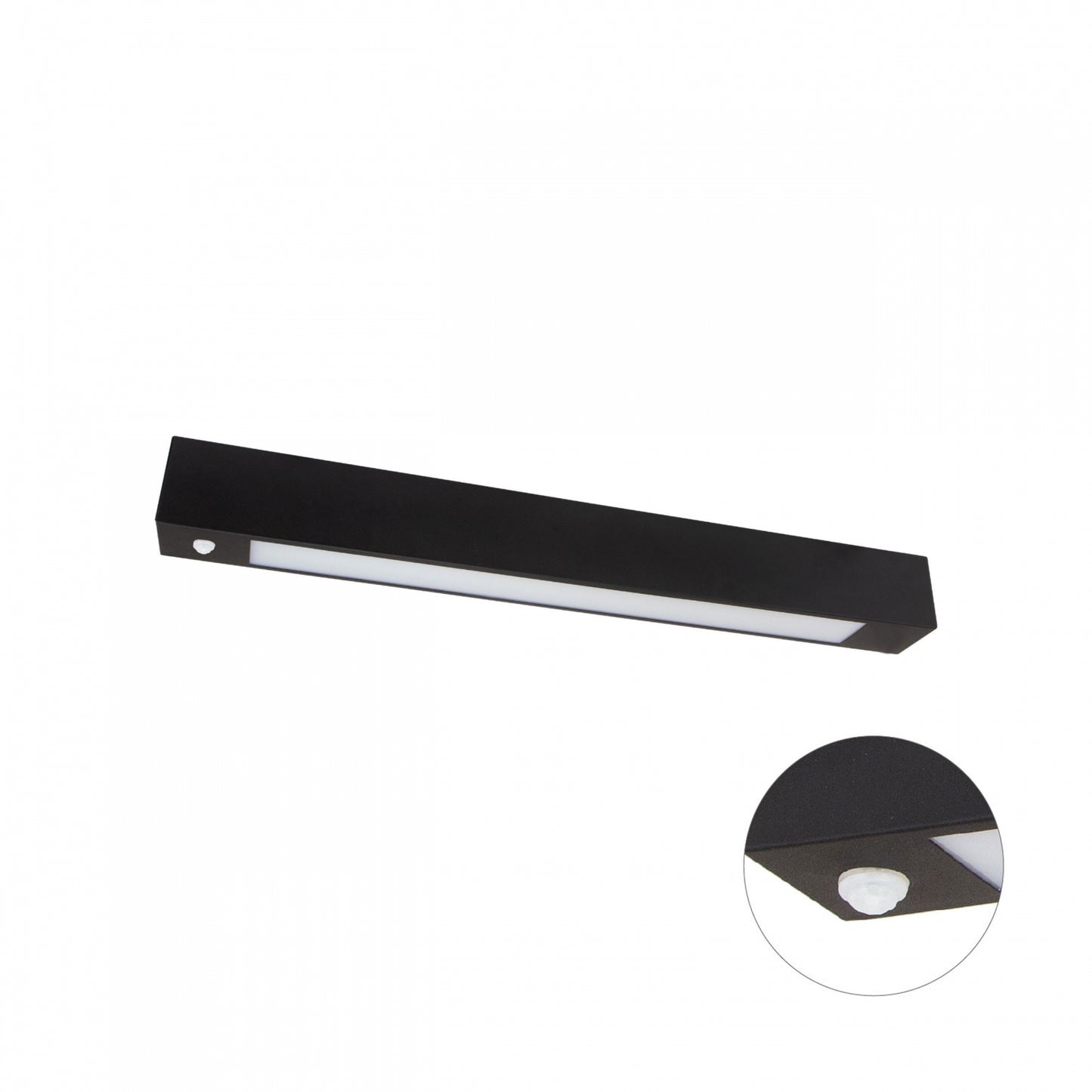 ALLDAY LED Deckenleuchte 60cm Hängeleuchte G13 mit Bewegungsmelder Schwarz