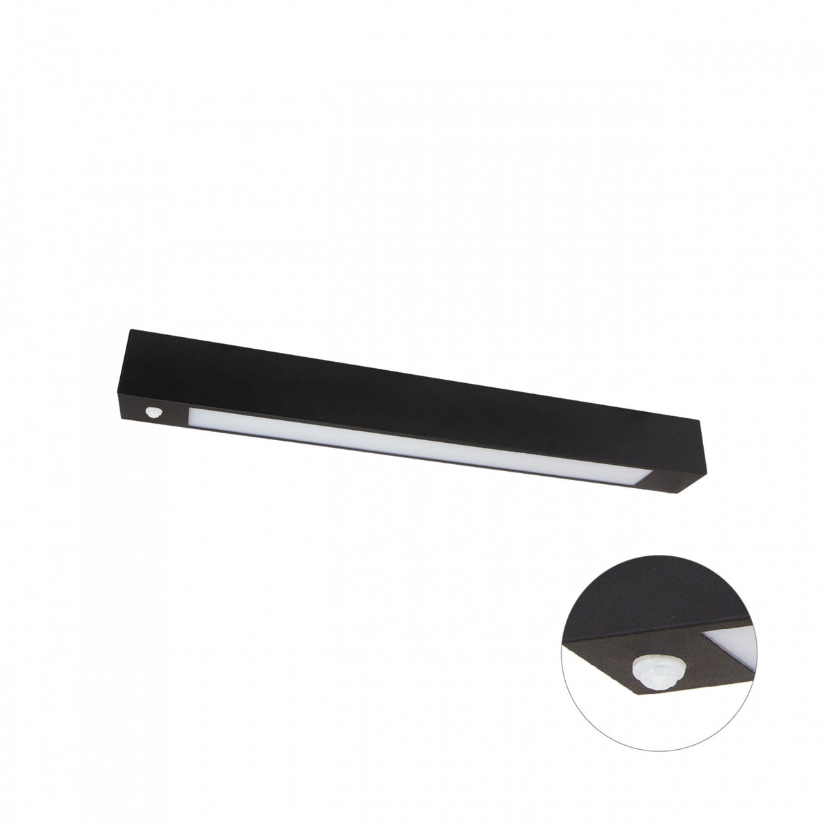 ALLDAY LED Deckenleuchte 60cm Hängeleuchte G13 mit Bewegungsmelder Schwarz