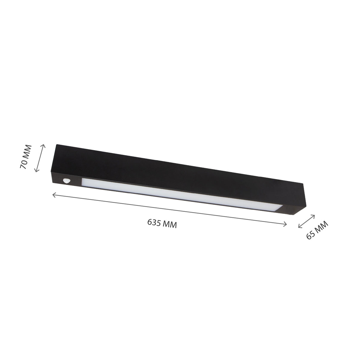 ALLDAY LED Deckenleuchte 60cm Hängeleuchte G13 mit Bewegungsmelder Schwarz