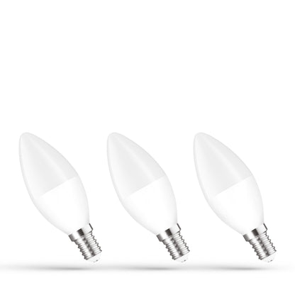 LED Leuchtmittel E14 C37 6W 3000K 3er-Set