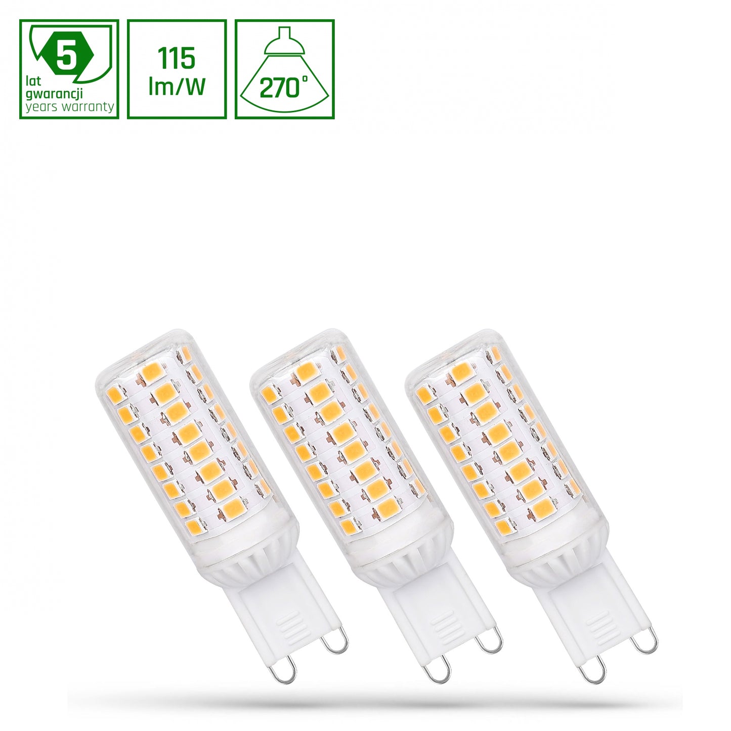 LED Leuchtmittel G9 4W 6000K Dimmbar 3er-Set