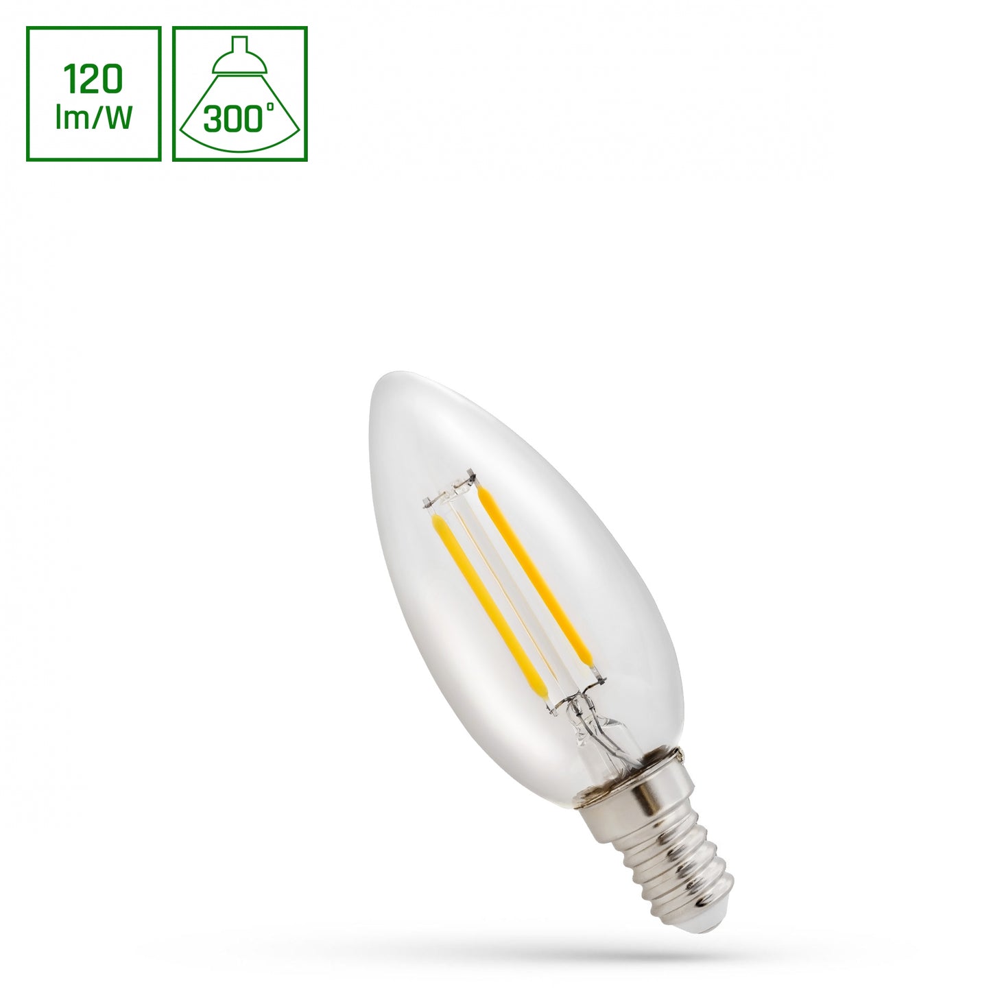 LED Leuchtmittel E14 C35 Filament 1W 4000K