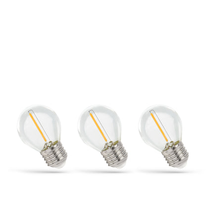 KULKA LED Leuchtmittel E27 Filament 1W 2700K 3er-Set