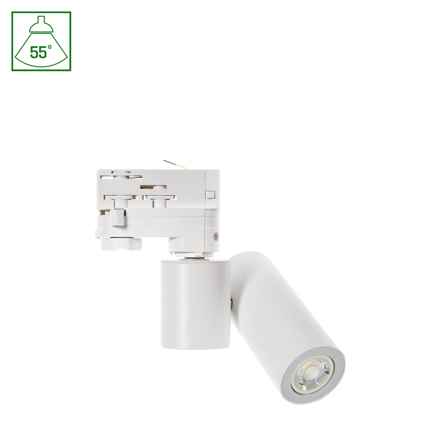MDR TRAGO MINI LED Stromschienenstrahler 3-Phasen 4W 45° Warmweiß Weiß