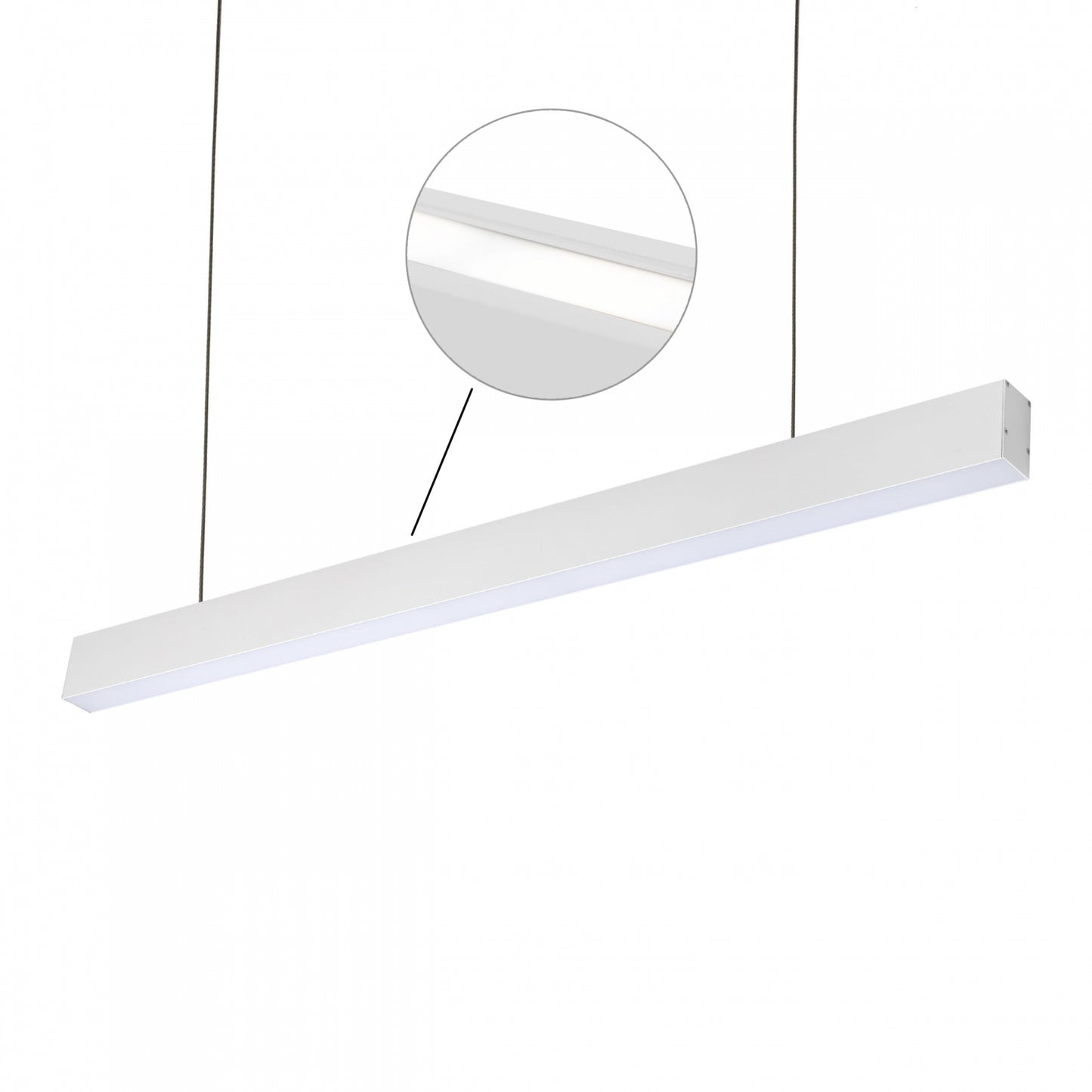 ALLDAY INSPIRE TWO SIDES LED Pendelleuchte 112cm 47W Warmweiß Casambi Dimmbar Weiß