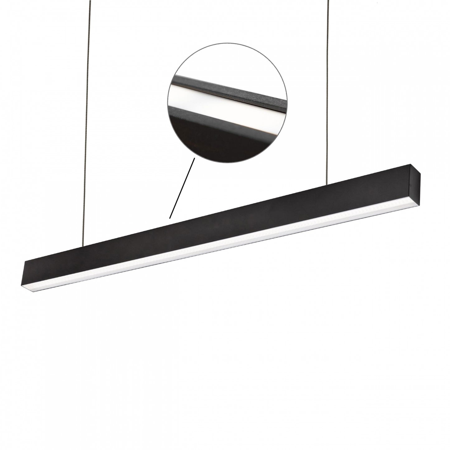 ALLDAY INSPIRE TWO SIDES LED Pendelleuchte 112cm 47W 90° Neutralweiß DALI Dimmbar Schwarz