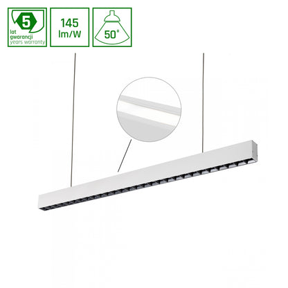 ALLDAY INSPIRE TWO SIDES DARK LED Pendelleuchte 112cm 39W 50° Warmweiß Weiß Innen Schwarz