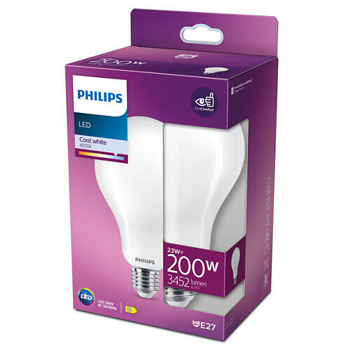 Philips LED E27 A95 23W = 200W matt 3452lm 360° 220V-240V Kaltweiß 4000K